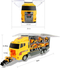 Load image into Gallery viewer, 11 In 1 Die-Cast Construction Truck Vehicle Carrier
