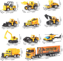 Load image into Gallery viewer, 11 In 1 Die-Cast Construction Truck Vehicle Carrier
