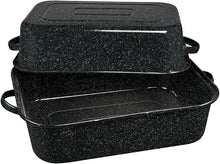 Load image into Gallery viewer, Granite Ware 21&quot; Rectangle Roaster Covered Black
