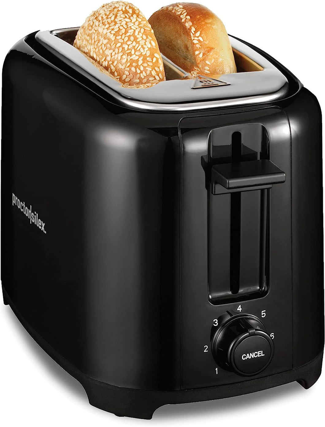 Proctor Silex Wide-Slot 2 Slice Toaster, Black