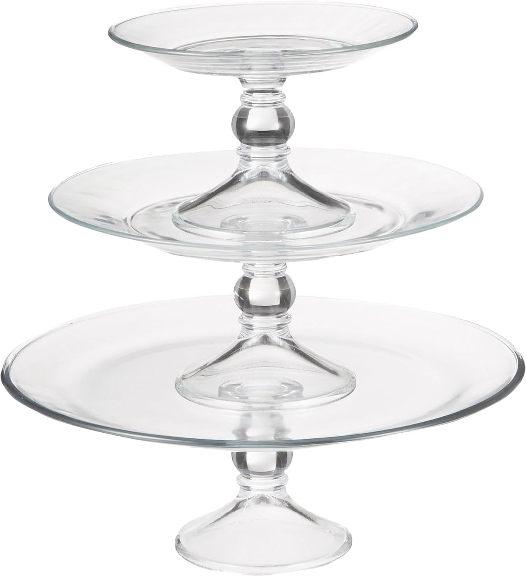 LIBBEY Selene Ruby 3-Tier Platter