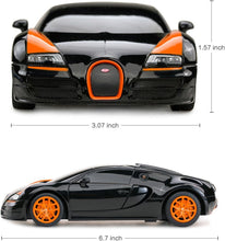 Load image into Gallery viewer, Radio Remote Control Bugatti Veyron 1:24 Scale (Black Orange)
