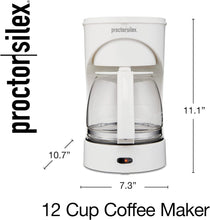 Load image into Gallery viewer, Proctor Silex 12 Cup Coffeemaker, White
