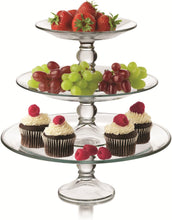 Load image into Gallery viewer, LIBBEY Selene Ruby 3-Tier Platter
