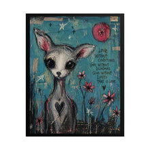 Load image into Gallery viewer, Rolled Poster — Whimsical Deer Art Print with 'Love Without Conditions' Quote
