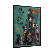 Load image into Gallery viewer, Dark Fantasy Emo Authenticity Print - "Life Is Better When You Live As Your True Color"
