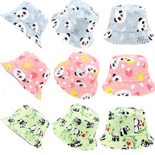 Load image into Gallery viewer, Reversible Panda Printed Bucket hats Unisex
