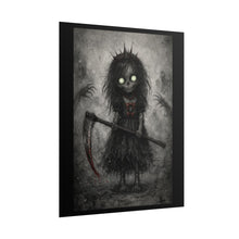 Load image into Gallery viewer, Horror Girl Scythe Art Poster — Creepy Gothic Rolled Poster for Dark Room Decor
