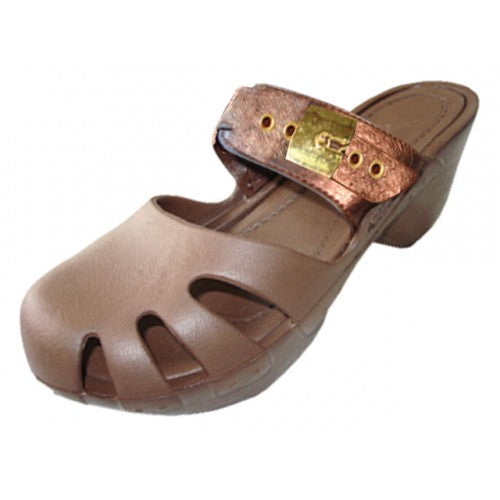Wholesale Girl's Wedge Clogs Sandals (*Bronze Color)