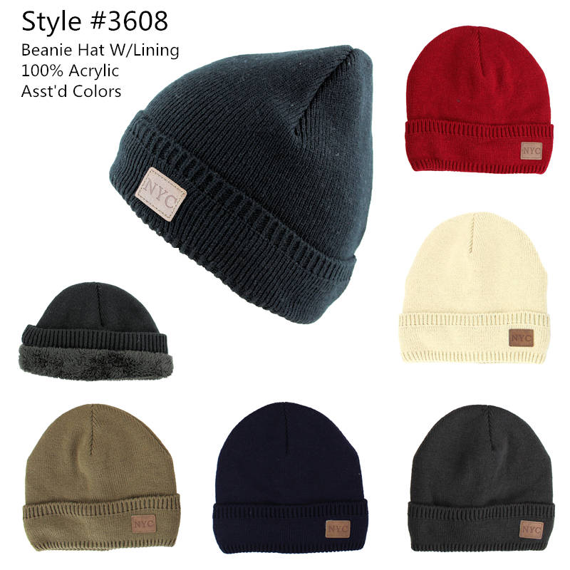 12-pack Wholesale Beanie Hat Winter Knit Hat #3608