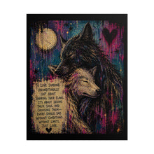 Load image into Gallery viewer, Unconditional Love Under the Moon Rolled Poster — Dark Fantasy Romance Decor
