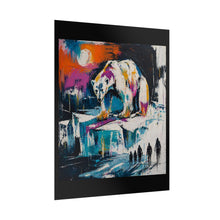 Load image into Gallery viewer, Rolled Poster — Colorful Arctic Polar Bear Art Print (Abstract Wildlife Wall Decor)
