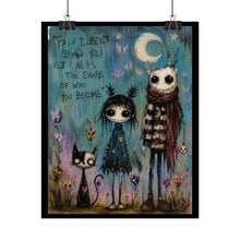 Load image into Gallery viewer, Pain Doesn’t Define You It Creates the Shape of Who You Become Rolled Poster — Gothic Whimsical Inspirational Fantasy Wall Art
