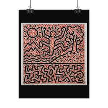 Load image into Gallery viewer, Keith Haring Style Dancing Figure Art Poster — Rolled Pop Art Wall Print
