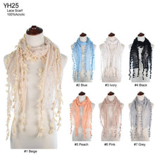Load image into Gallery viewer, Fashion Lace Tassel Sheer Oblong Lightweight Scarf
