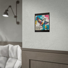 Load image into Gallery viewer, Motivational Bird Art Poster – "We Don’t Give Up" Rolled Wall Print
