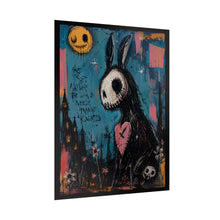 Load image into Gallery viewer, We Don’t Always Heal We Just Need Strange Kindness Rolled Poster — Gothic Whimsical Bunny Fantasy Wall Art
