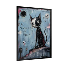 Load image into Gallery viewer, Be Strange Stay Free Rolled Poster — Gothic Whimsical Cat Fantasy Wall Art
