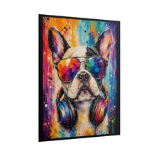 Load image into Gallery viewer, Vibrant French Bulldog with Sunglasses Poster - Cool Music Dog Wall Decor
