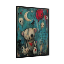 Load image into Gallery viewer, Rolled Poster — Creepy Cute Teddy Balloon Art Print ("The Scars You Can't See..." )
