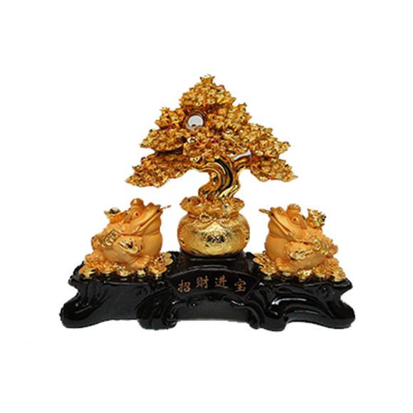 GOLD TREE W/MONEY TOADS
