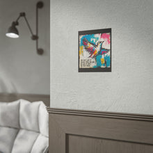 Load image into Gallery viewer, Motivational Bird Art Poster – "We Don’t Give Up" Rolled Wall Print
