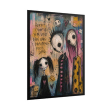 Load image into Gallery viewer, Whimsical Gothic Family Art Print – "Keep Choosing Your Light Even When Everything Feels Dark" Quote Wall Decor
