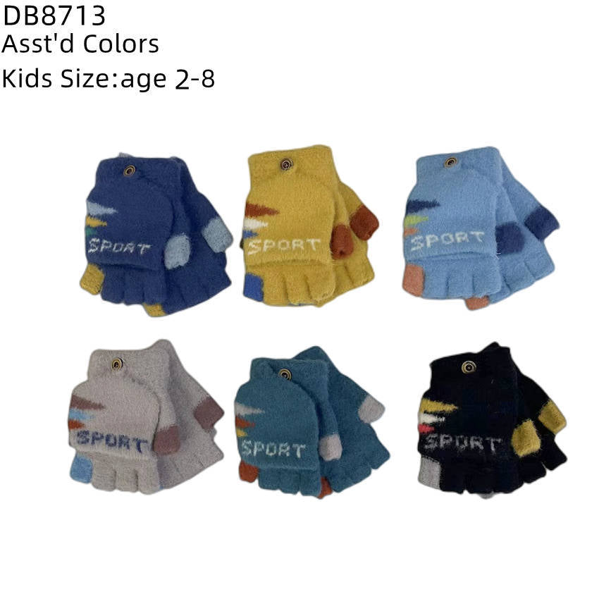12-pack Wholesale Kid's Winter Gloves Knit Gloves #7813