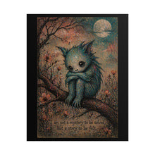 Load image into Gallery viewer, Rolled Poster — Whimsical Moonlit Creature Art Print with Quote
