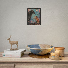 Load image into Gallery viewer, Rolled Poster — Moody Crow &amp; Fox Art Print with 'We Tear Each Other Apart Just to Stay Alive' Quote
