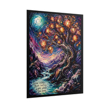 Load image into Gallery viewer, "Grow Wildly Burn Softly" Magical Tree Wall Art | Forest Stream Print
