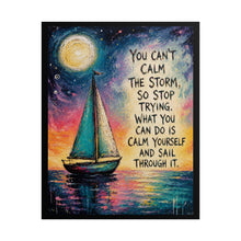 Load image into Gallery viewer, "Sail Through It" Sailboat Motivational Poster – Ocean Quote Wall Art Print
