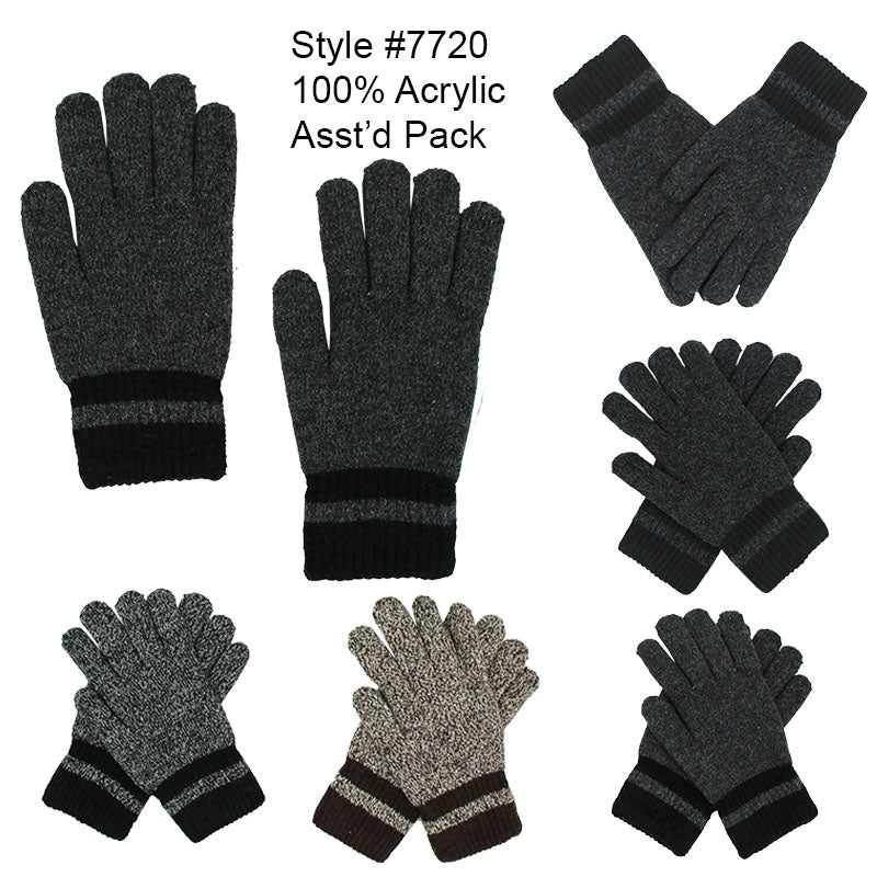 12-pack Wholesale Knitted Men's Heavy Winter Gloves