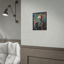 Load image into Gallery viewer, Gothic Crow &amp; Skeleton Art Poster — "The Only Way Out Is Through" Rolled Wall Art
