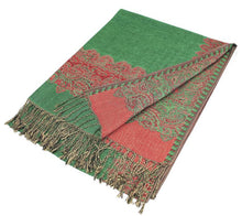 Load image into Gallery viewer, Border Pashmina Scarf Shawl 003
