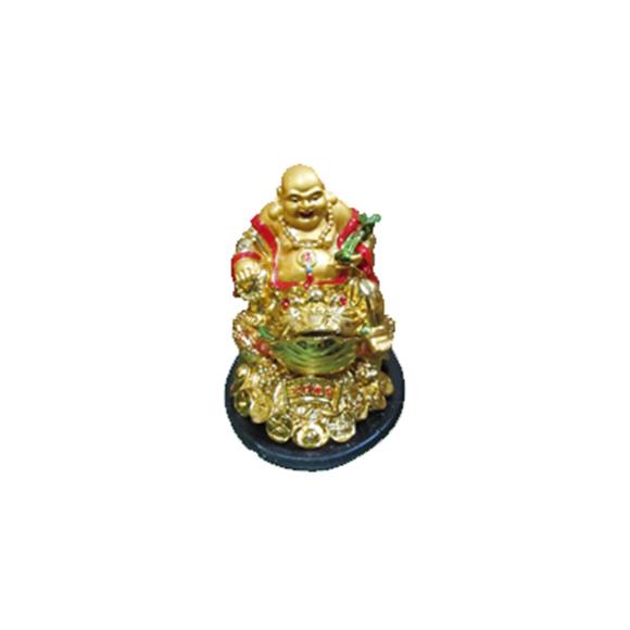 8″ BUDDHA ON TOP OF FROG