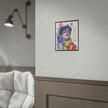 Load image into Gallery viewer, "Courage To Be Themselves" Pride Art | Fine Line Sketch Huddled Figure Poster
