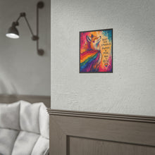 Load image into Gallery viewer, Inspirational Rainbow Pride Fox Art Print - "Built From Struggles. Powered By Pride. Made To Rise."
