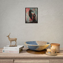 Load image into Gallery viewer, Beauty Isn’t Found in the Perfect It’s Found Where the Broken Still Bloom Rolled Poster — Gothic Whimsical Crow Fantasy Wall Art
