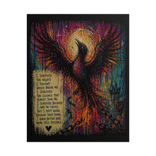Load image into Gallery viewer, Rolled Poster — Phoenix Inspirational Art Print with Survival Poem
