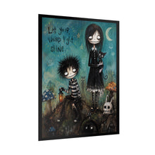 Load image into Gallery viewer, Gothic Cute Wall Poster - "Let Your Weird Light Shine" Rolled Art Print
