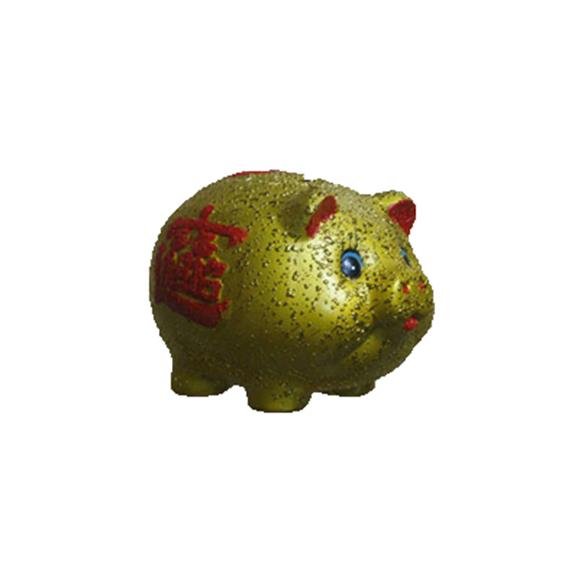 6″ GOLD CERAMIC PIG BANK