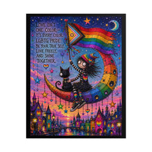 Load image into Gallery viewer, "Love Is Every Color" Pride Wall Art | Gothic Cute LGBTQ+ Poster

