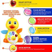 Load image into Gallery viewer, Musical Flapping Duck Educational Toy With Action Light And Music
