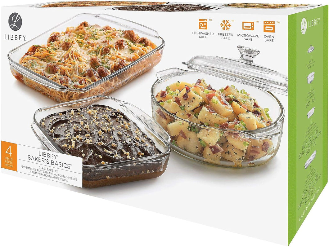 Libbey - Bake 4-pc set (4.3/1.8/2.0QT w/ LID)