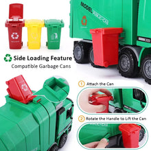 Load image into Gallery viewer, 14&quot; Friction Powered Recycling Garbage Truck
