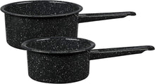 Load image into Gallery viewer, Granite Ware 1Qt &amp; 2Qt Saucepan Set Black
