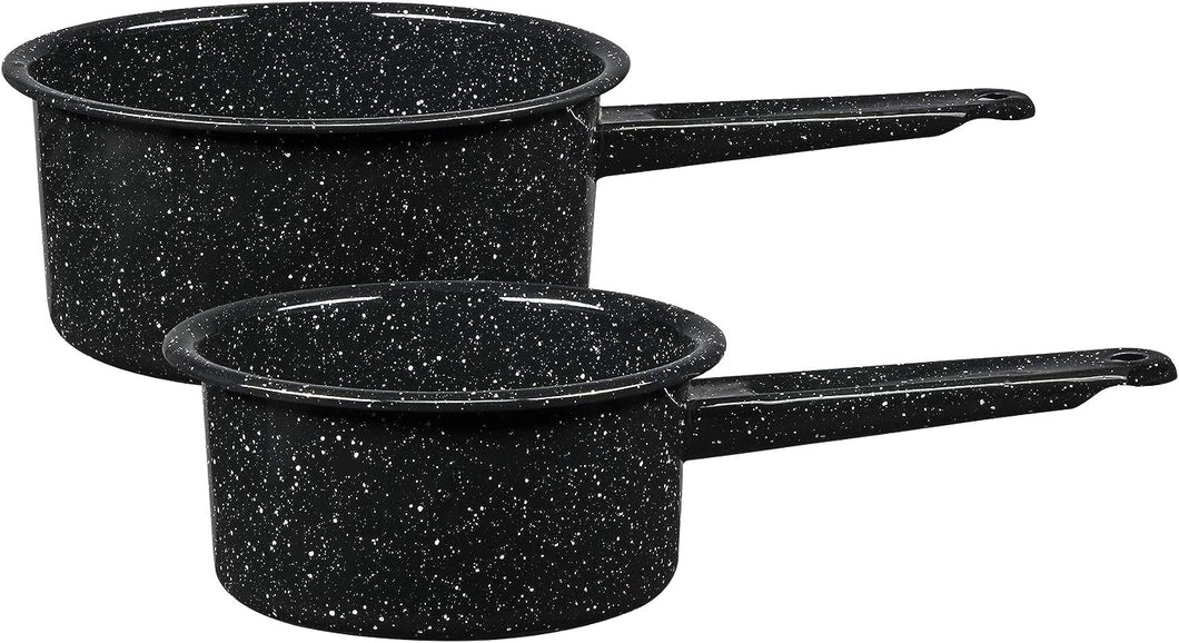 Granite Ware 1Qt & 2Qt Saucepan Set Black