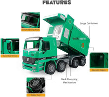 Load image into Gallery viewer, 14&quot; Friction Powered Recycling Garbage Truck
