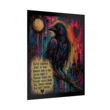 Load image into Gallery viewer, Rolled Poster — Colorful Crow Art Print with Inspirational Quote
